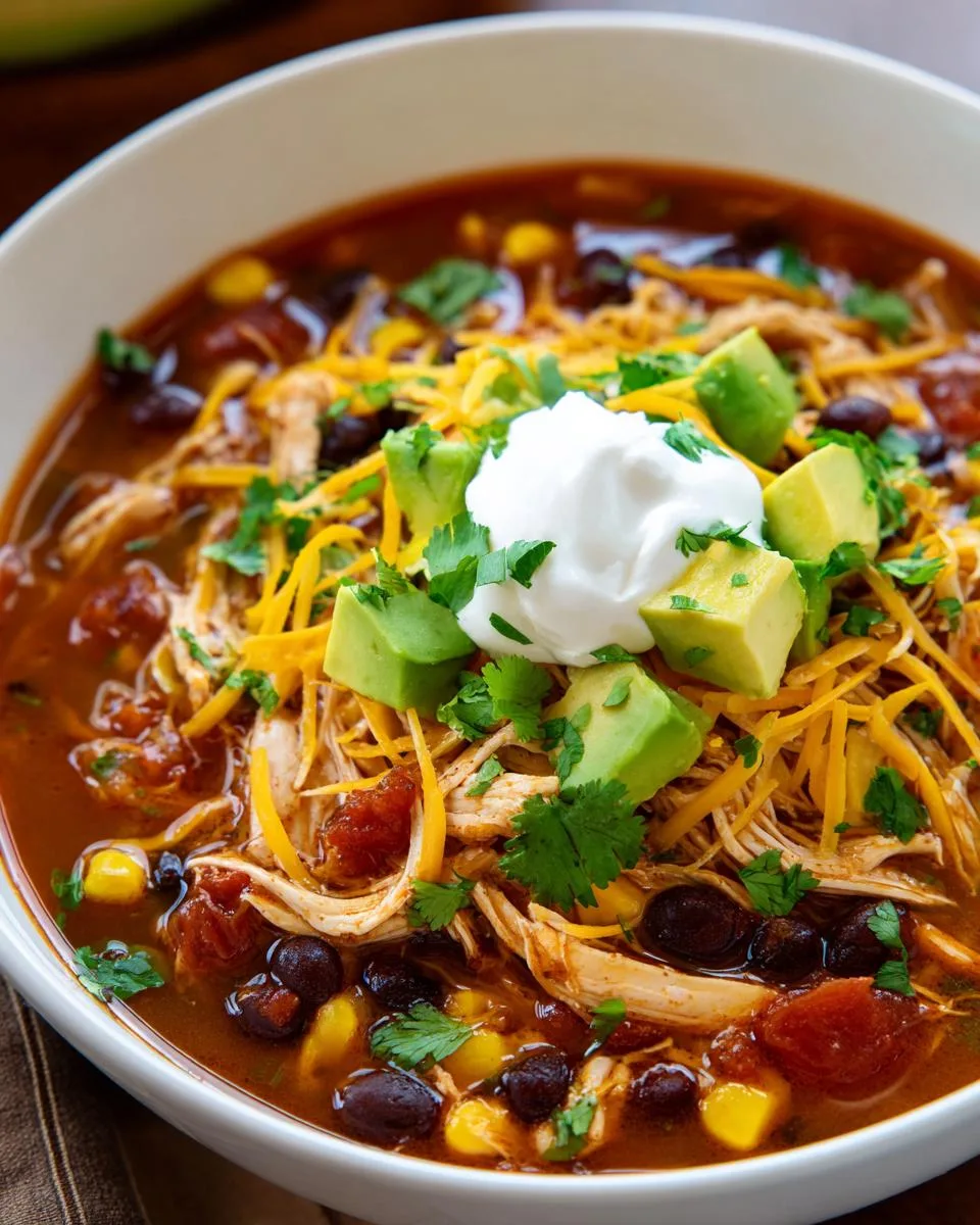 Slow Cooker Chicken Tortilla Soup - detail 3