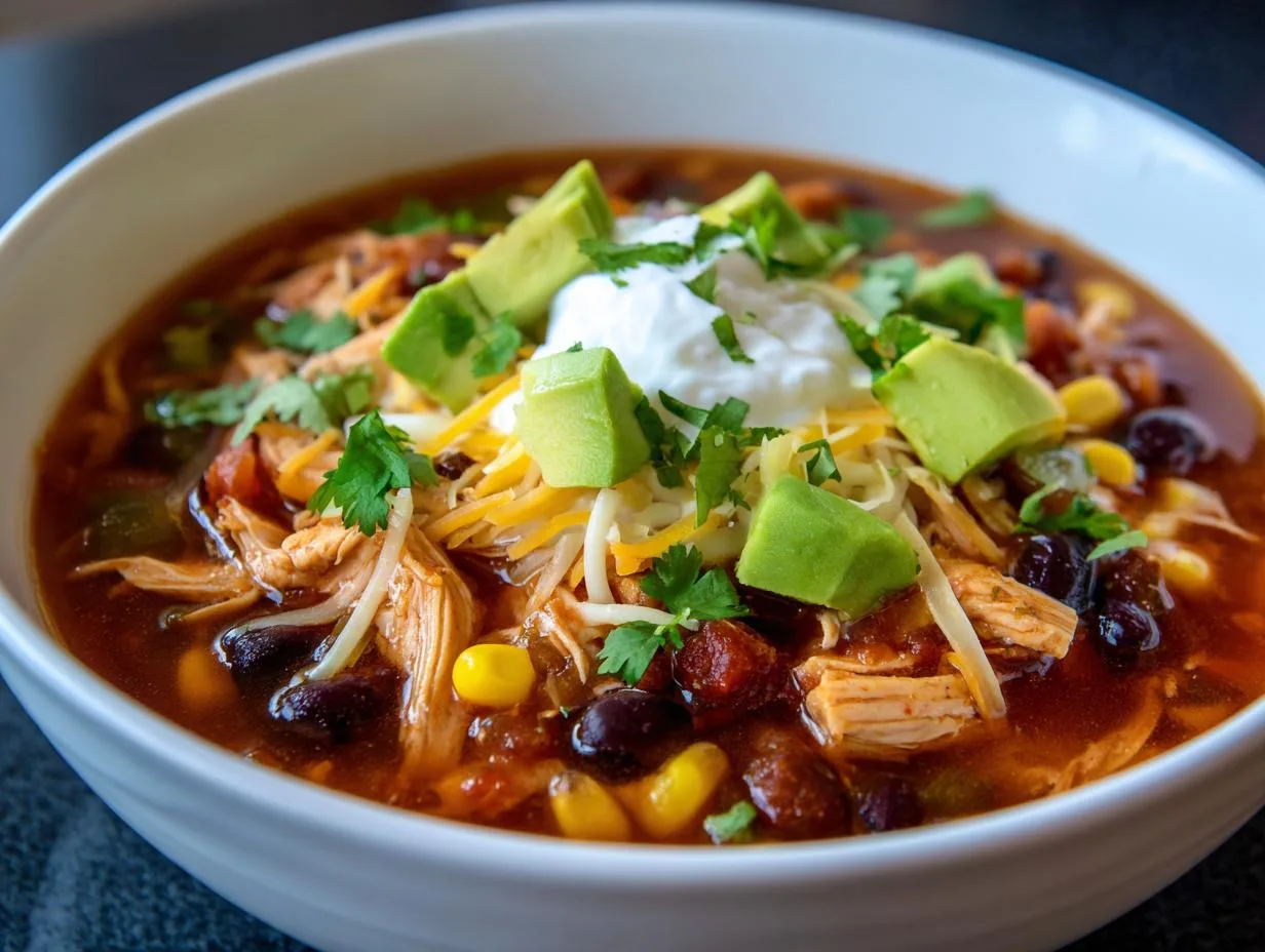 Delicious Slow Cooker Chicken Tortilla Soup in 3 Easy Steps