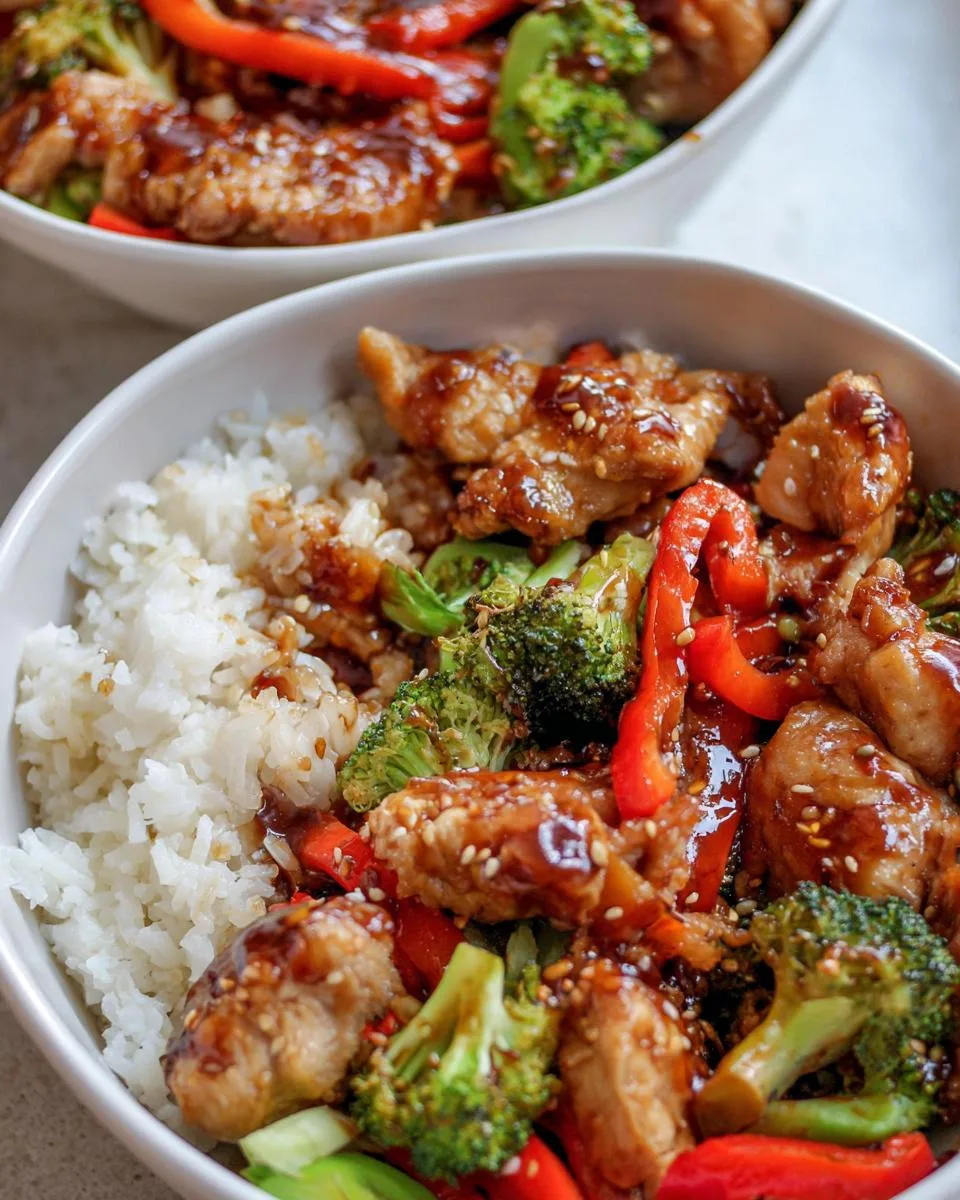 Sticky Chicken Rice Bowls - detail 2