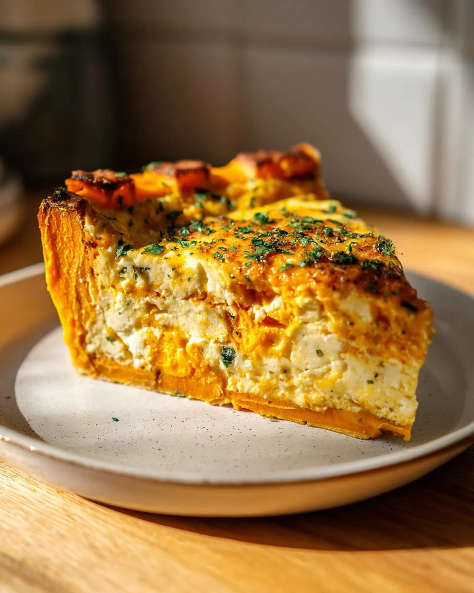 Sweet Potato Crust Cottage Cheese Quiche - detail 1