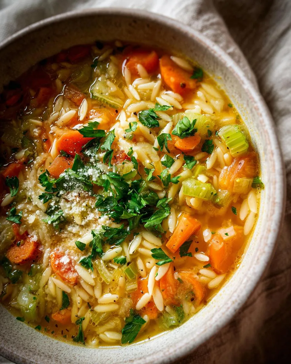Vegetable Orzo Soup - detail 1
