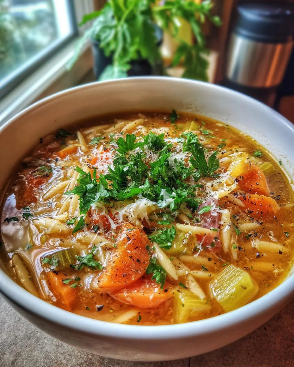 Vegetable Orzo Soup - detail 3