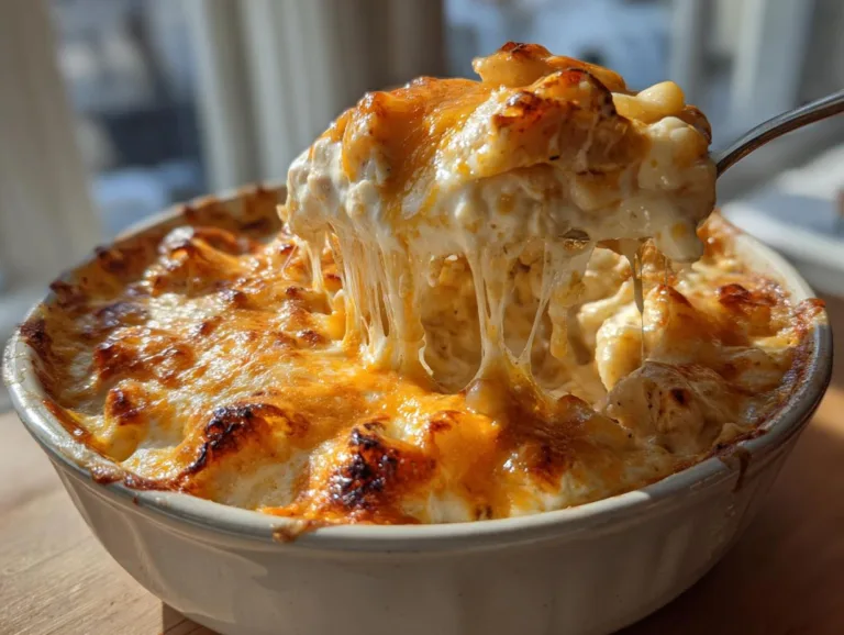 White Chicken Chili Cottage Cheese Bake