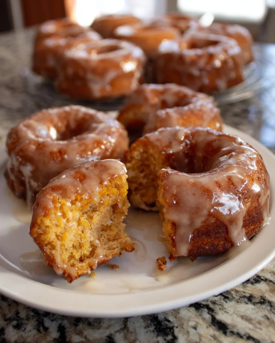 pumpkin donuts with maple glaze - detail 2