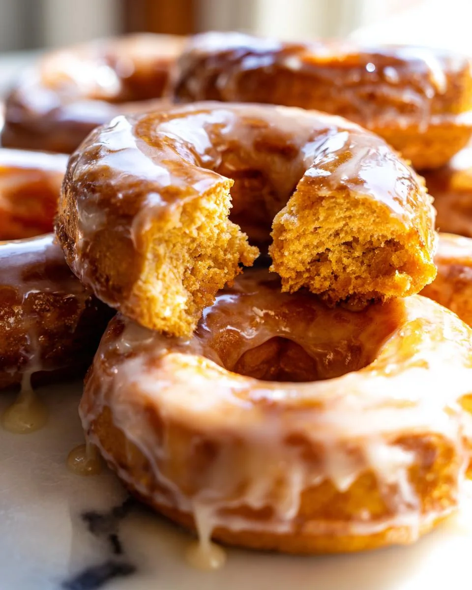 pumpkin donuts with maple glaze - detail 3