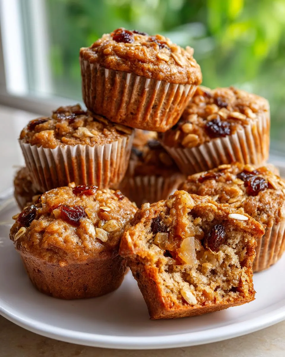 Apple Raisin and Oat mini maffins - detail 1