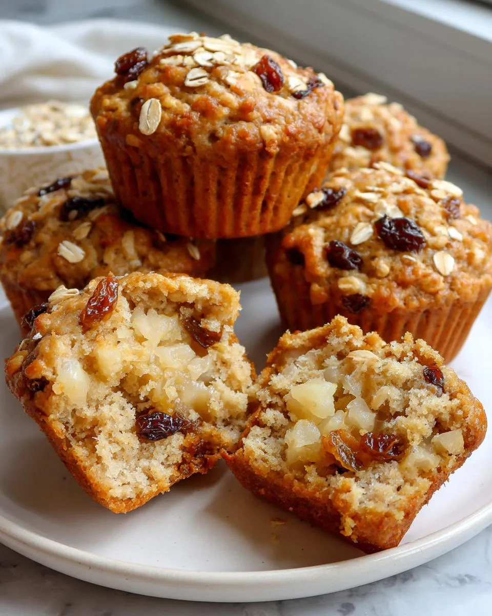 Apple Raisin and Oat mini maffins - detail 2