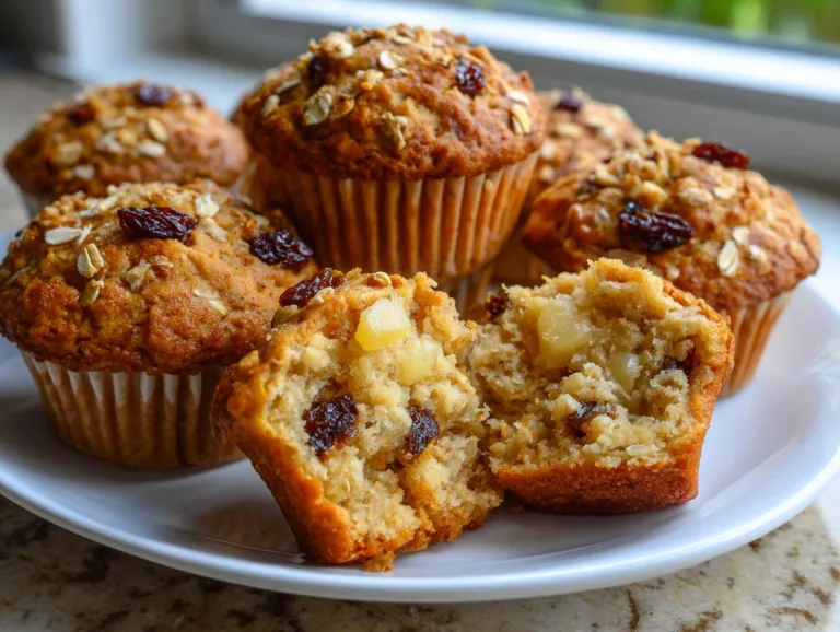 Apple Raisin and Oat mini maffins