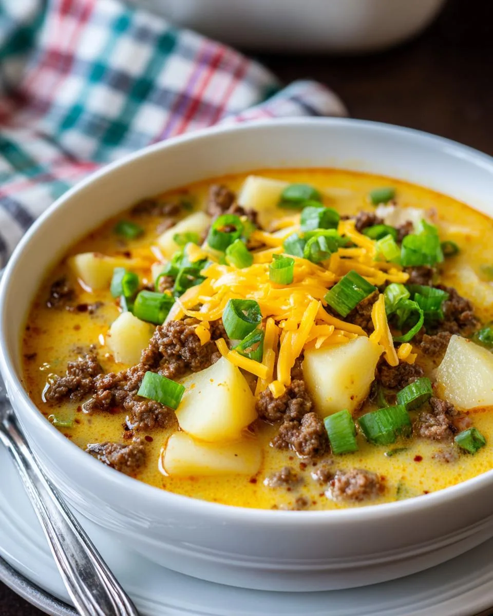 Award Winning Cheeseburger Soup - detail 2