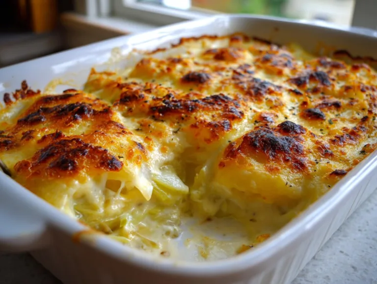 Baked Cabbage Gratin with Protein Sauce