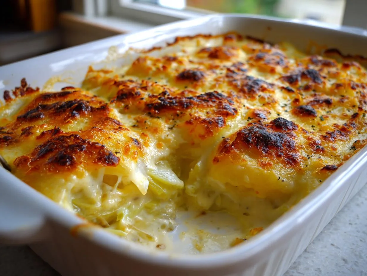 1 Dreamy Baked Cabbage Gratin with Protein Sauce for 220 Calories