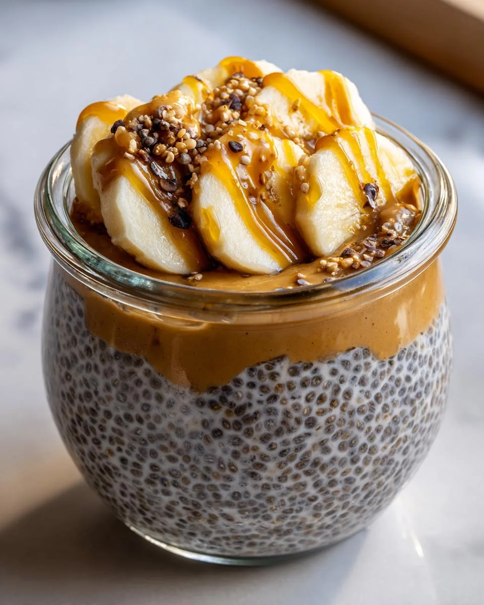 Banana Peanut Butter Chia Pudding - detail 3