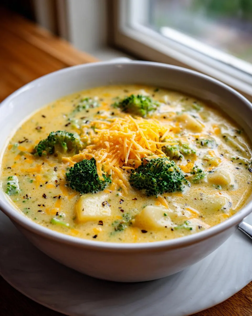 Broccoli Potato Cheese Soup - detail 2