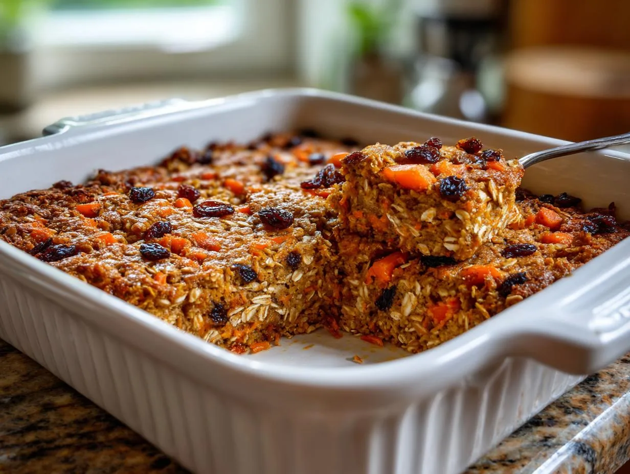 Carrot Cake High-Protein Oat Bake: A 10-Minute Breakfast