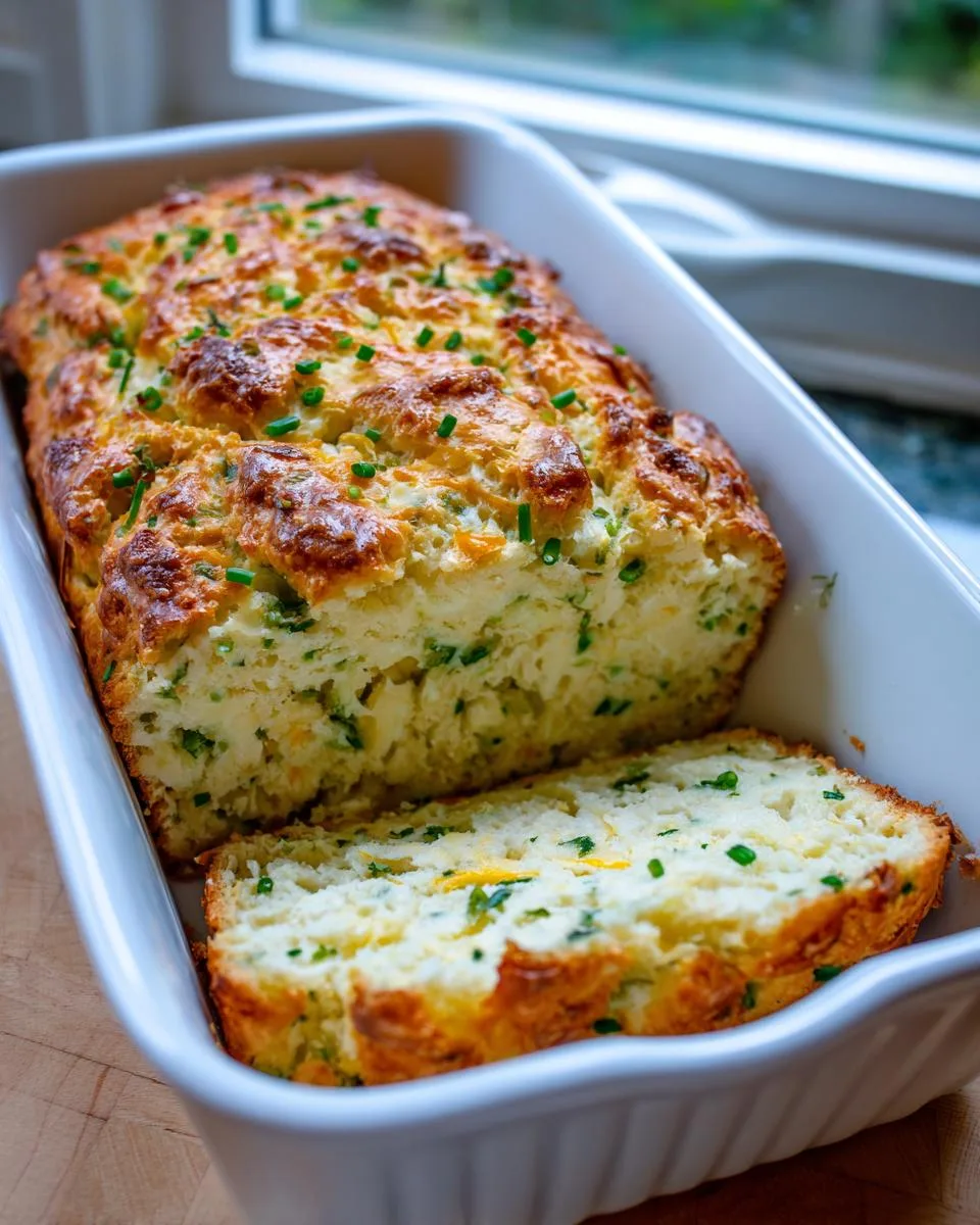 Cheddar and Herb Cottage Cheese Bread - detail 1