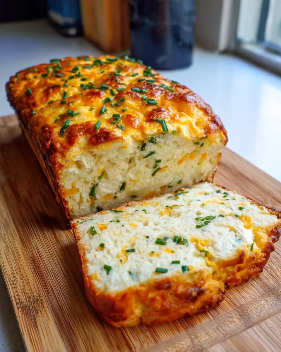 Cheddar and Herb Cottage Cheese Bread - detail 3