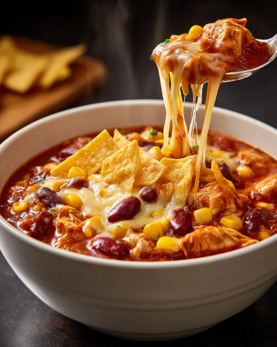 Cheesy Chicken Tortilla Chili - detail 2