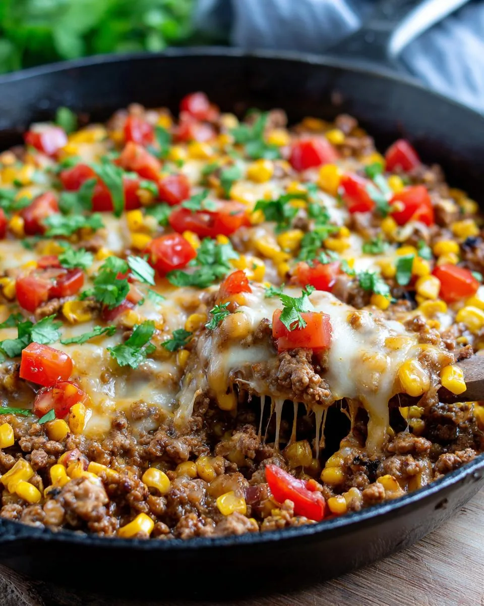 Cheesy Ground Chicken Skillet - detail 1