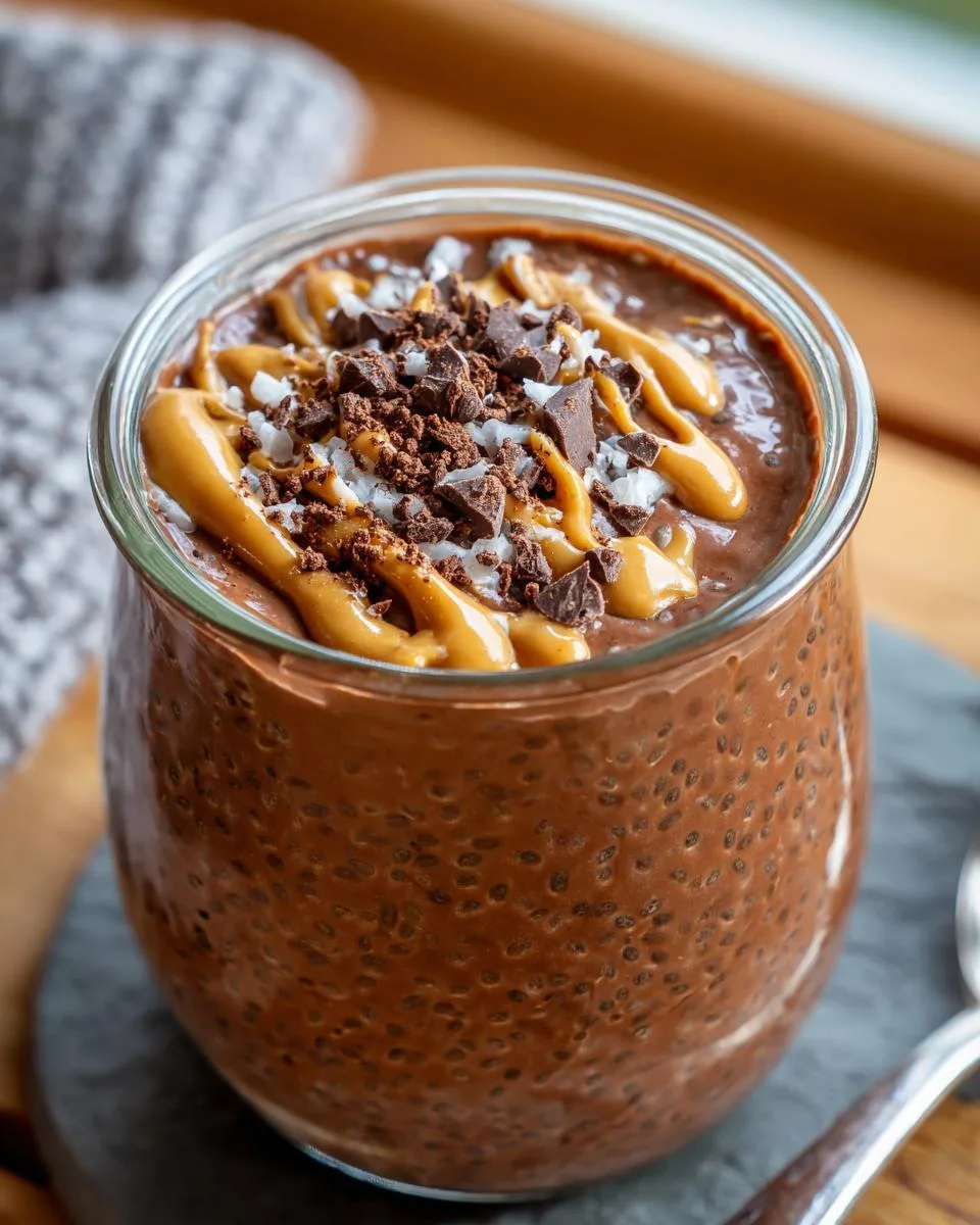 Chocolate Peanut Butter Chia Pudding - detail 1