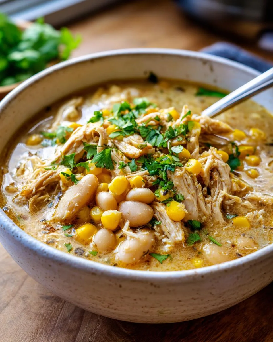 Chunky Slow-Cooked White Chili - detail 2