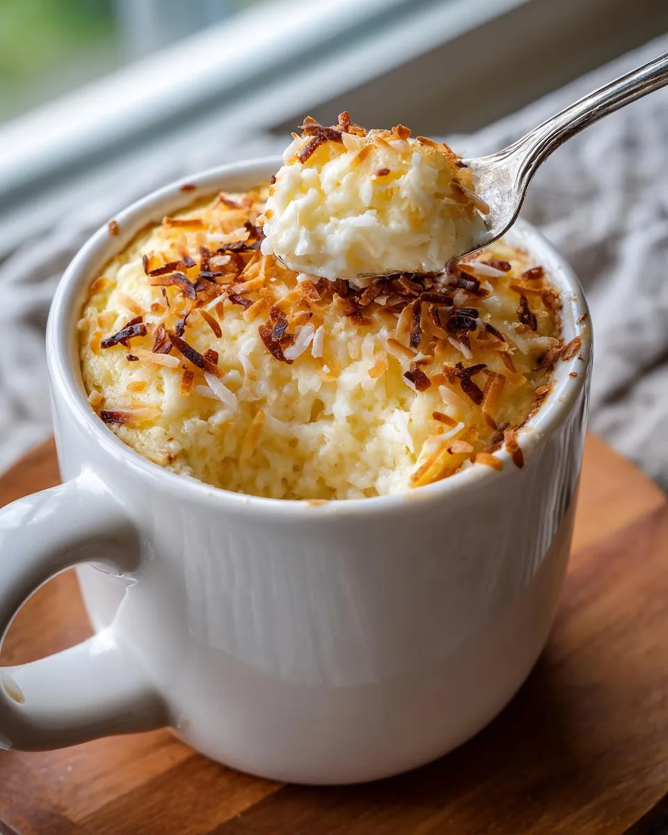 Coconut Cottage Cheese Mug Cake - detail 2