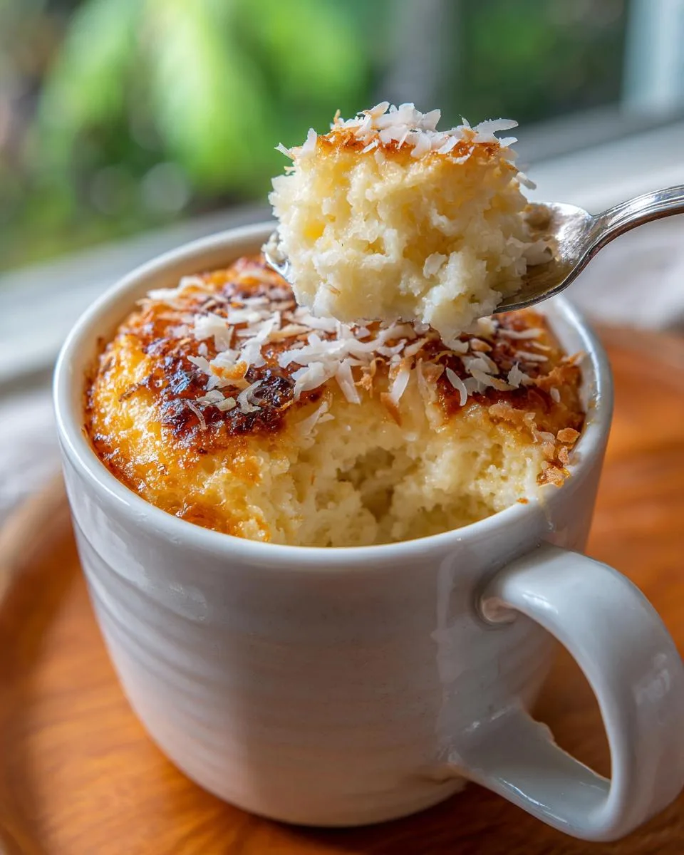 Coconut Cottage Cheese Mug Cake - detail 3