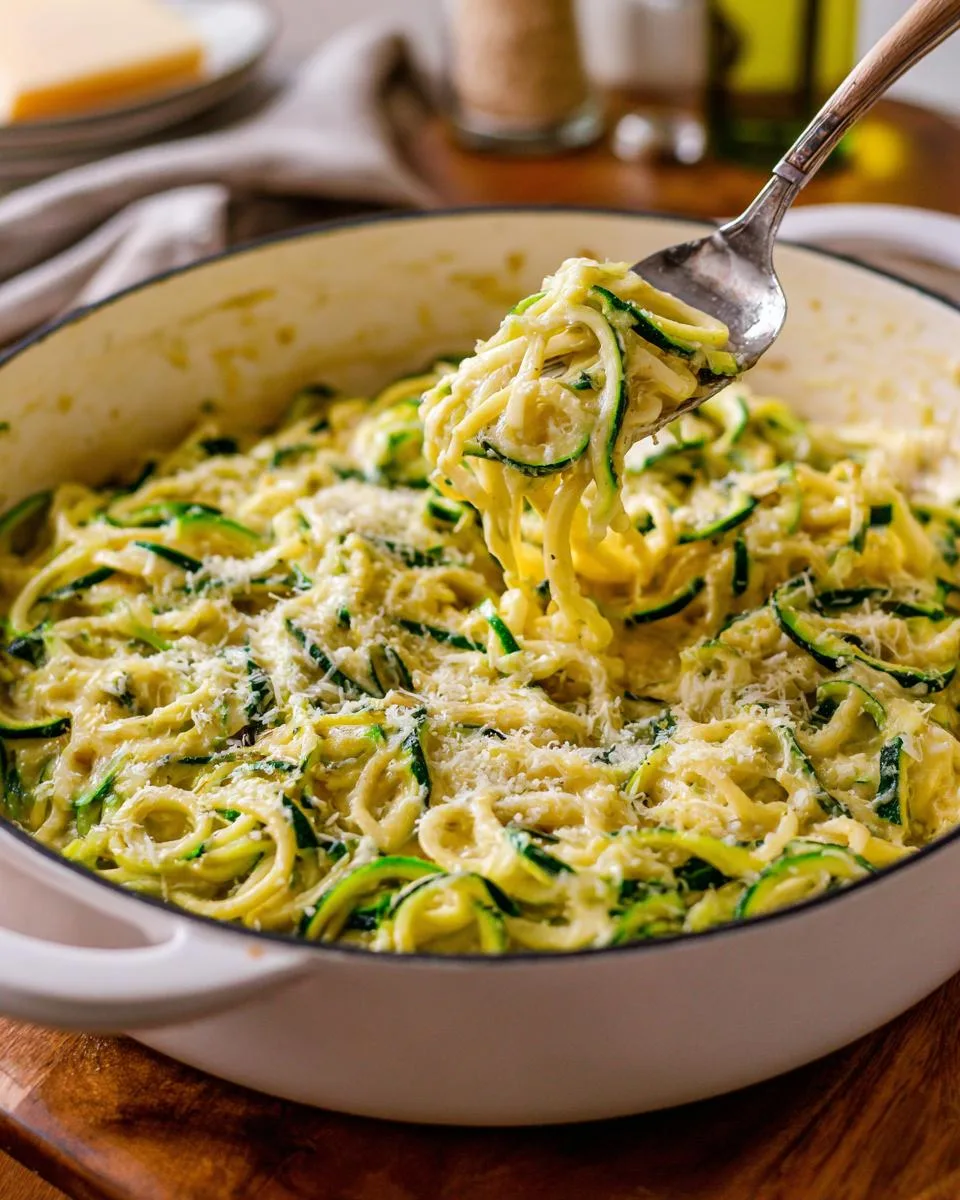 Cottage Cheese Alfredo Zoodle Skillet - detail 1