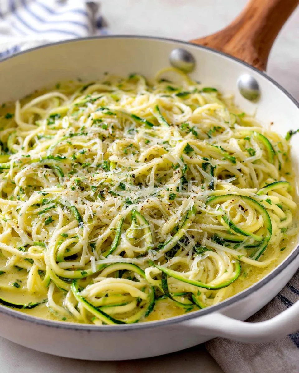 Cottage Cheese Alfredo Zoodle Skillet - detail 3