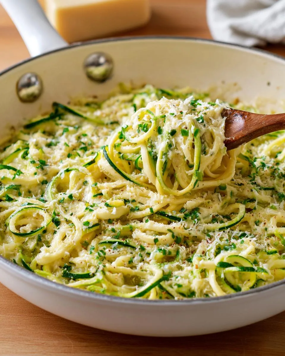 Cottage Cheese Alfredo Zoodle Skillet - detail 4