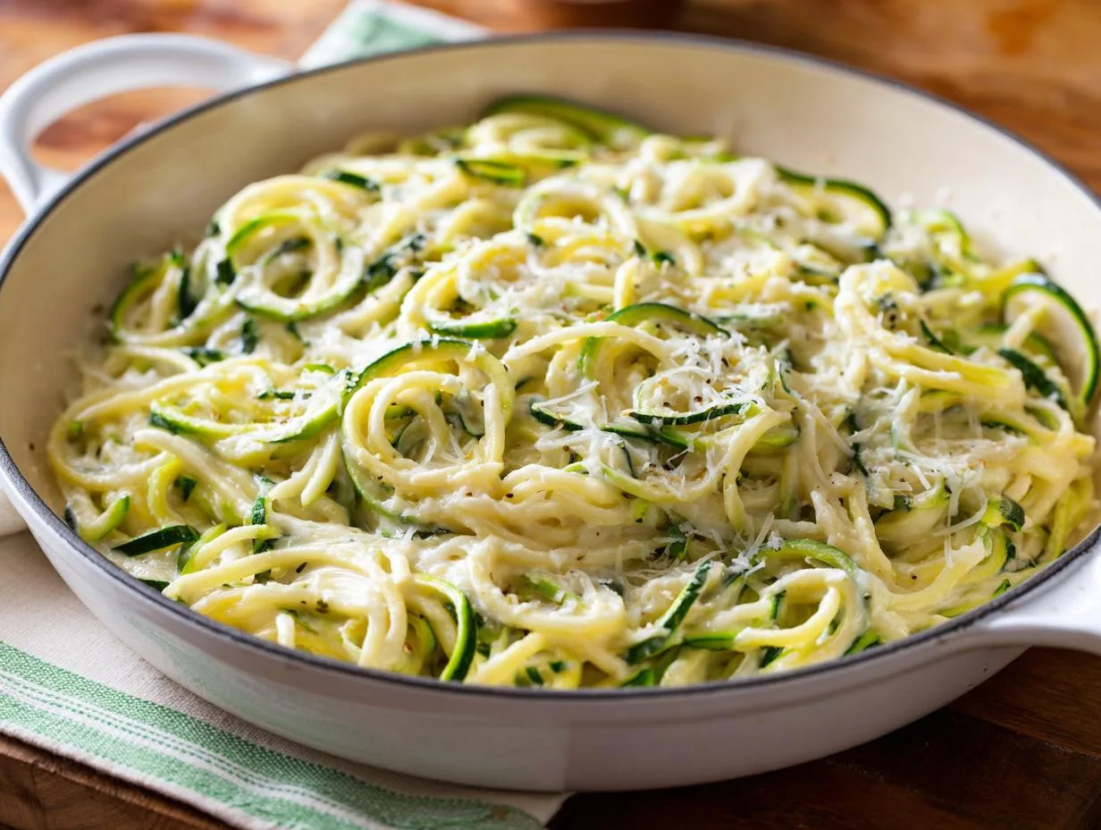 20-Minute Cottage Cheese Alfredo Zoodle Skillet