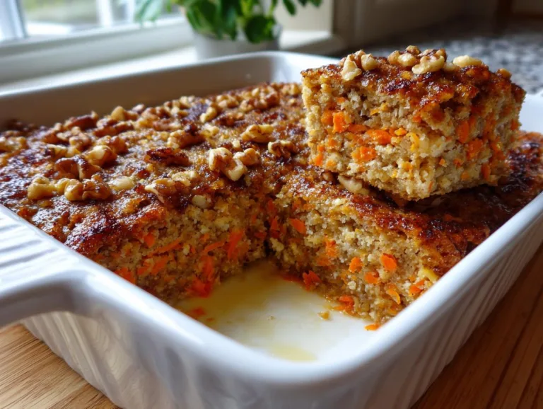 Cottage Cheese Carrot Cake Bars