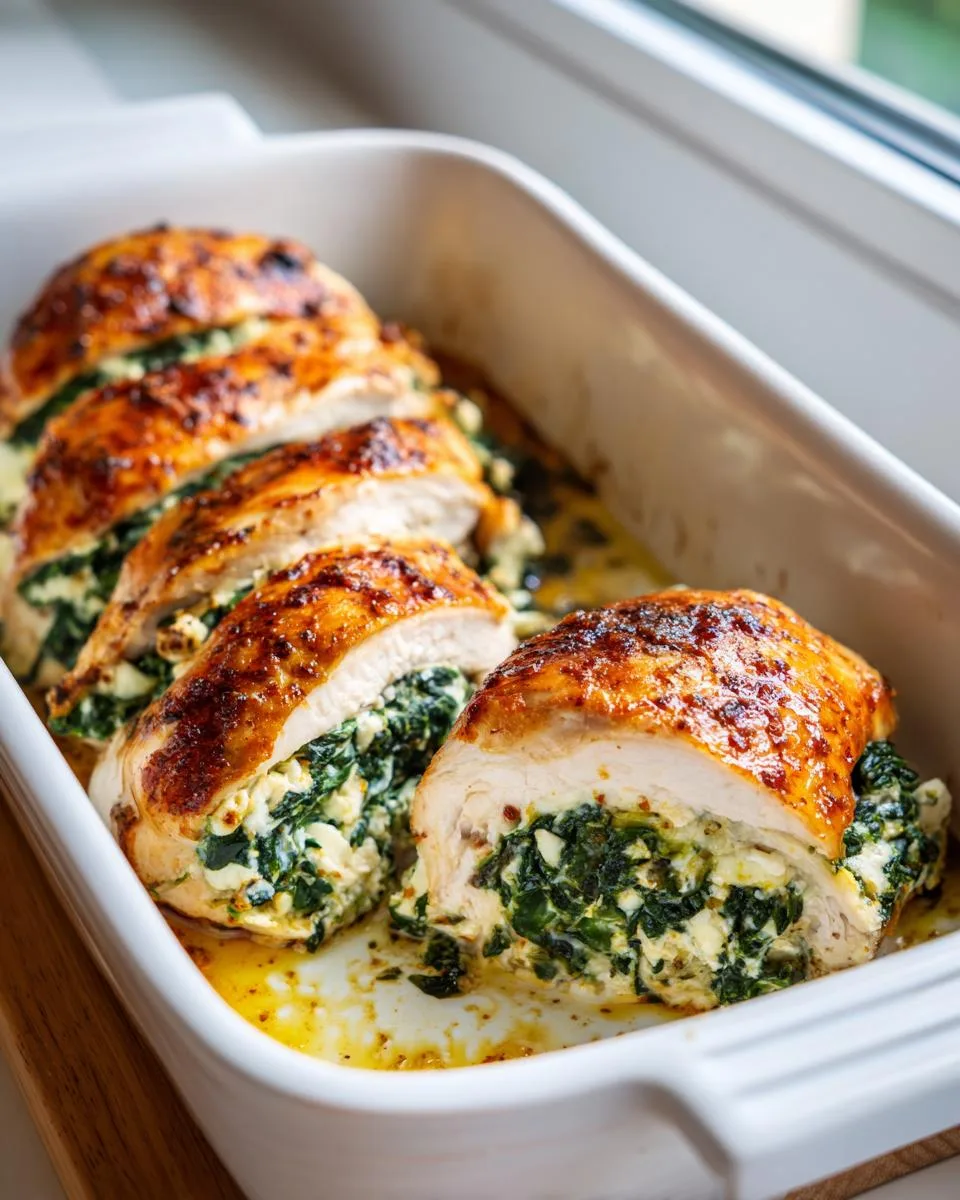 Cottage Cheese Spinach Stuffed Chicken - detail 2