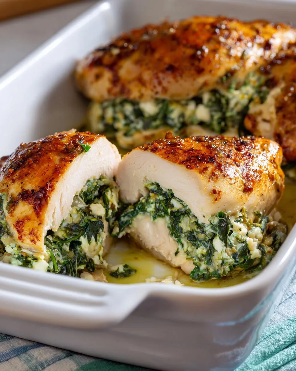 Cottage Cheese Spinach Stuffed Chicken - detail 3