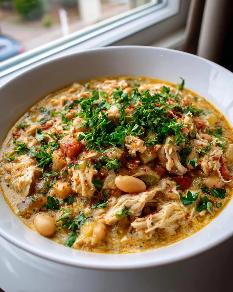 Creamy Cottage Cheese White Chicken Chili in 30 Minutes