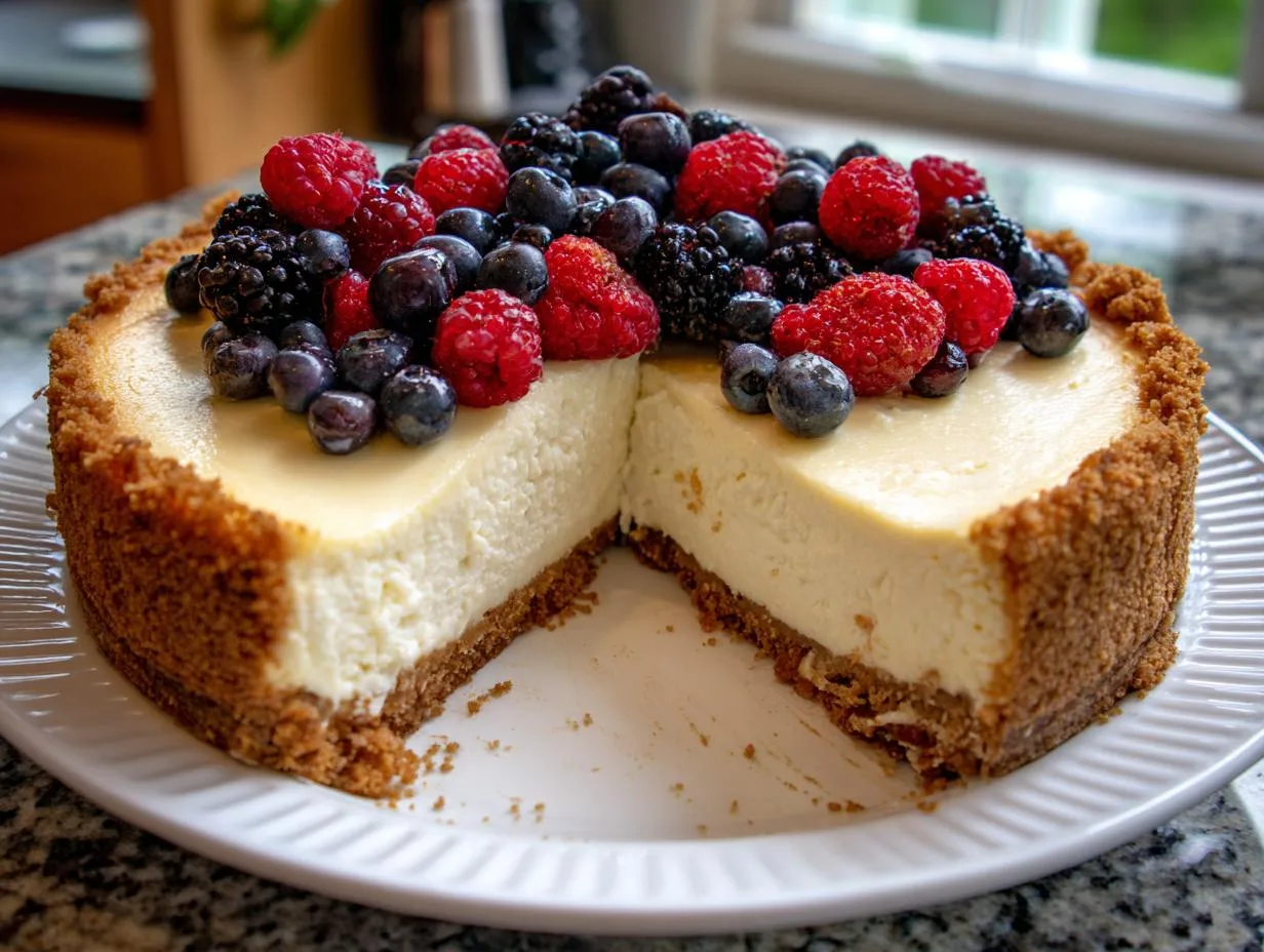 Creamy 5-Ingredient Cottage Cheese Yogurt Egg Cheesecake