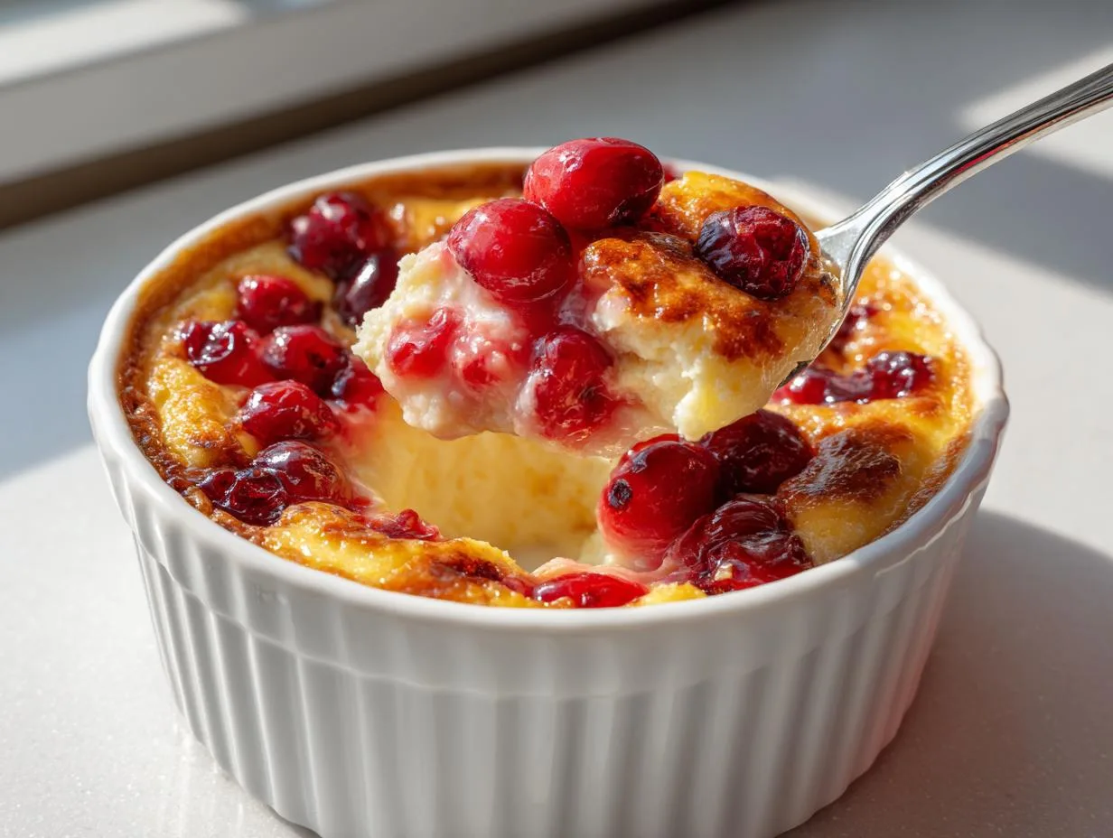 Amazing 10-Minute Cranberry Orange Cottage Cheese Bake