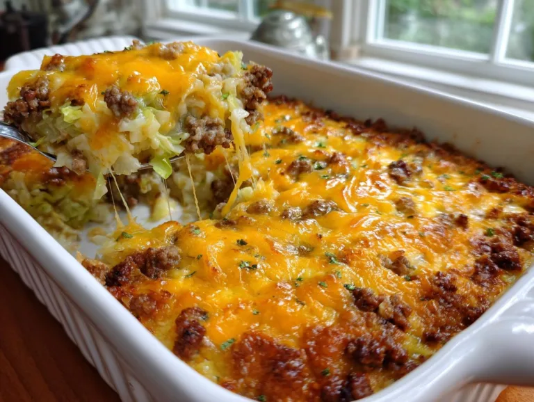 Creamy Cheesy Cabbage Casserole