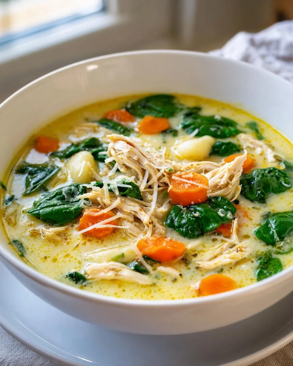 Creamy Chicken Gnocchi soup - detail 2