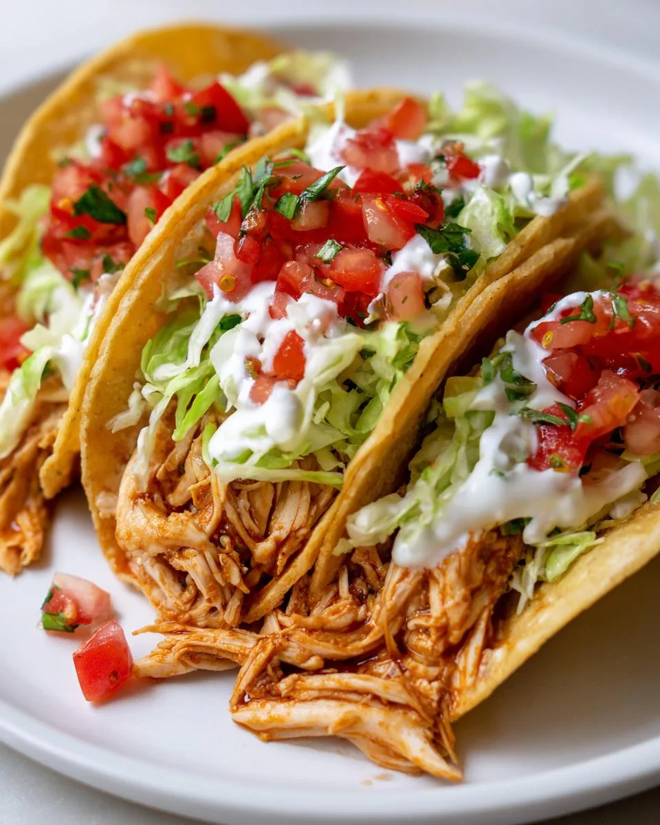 Crock Pot Ranch Chicken Tacos - detail 1