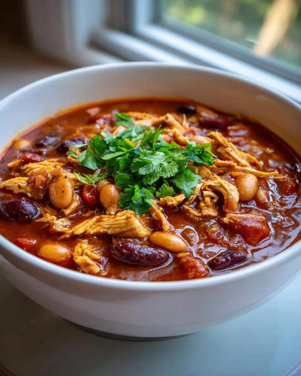Crockpot 3-Bean Chicken Chili - detail 1