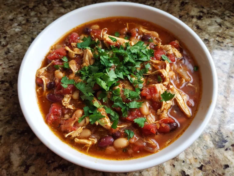 Crockpot 3-Bean Chicken Chili