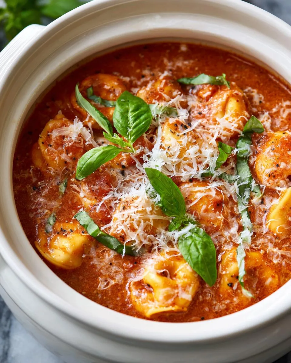 Crockpot Tomato Tortellini Soup - detail 1