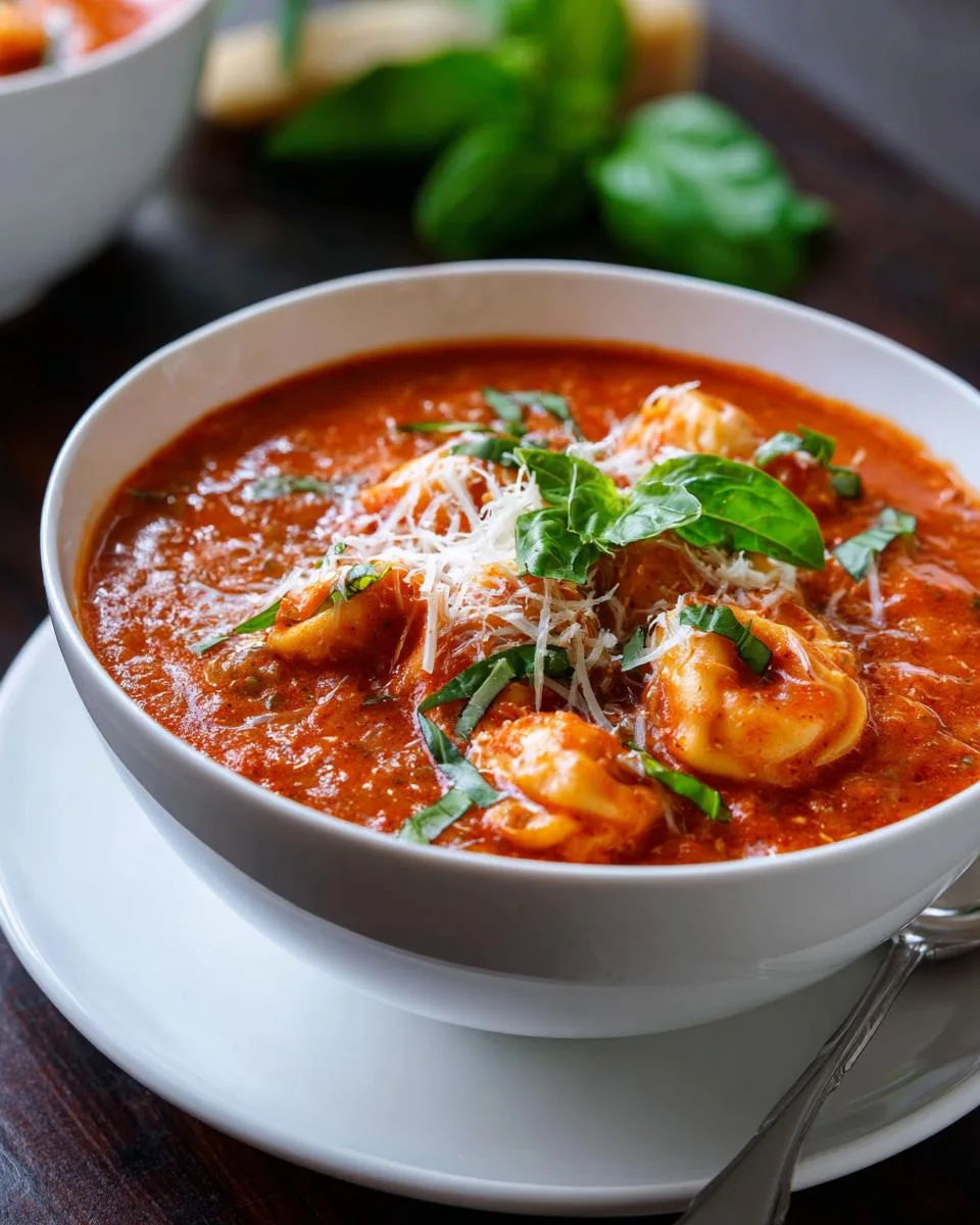 Crockpot Tomato Tortellini Soup - detail 2