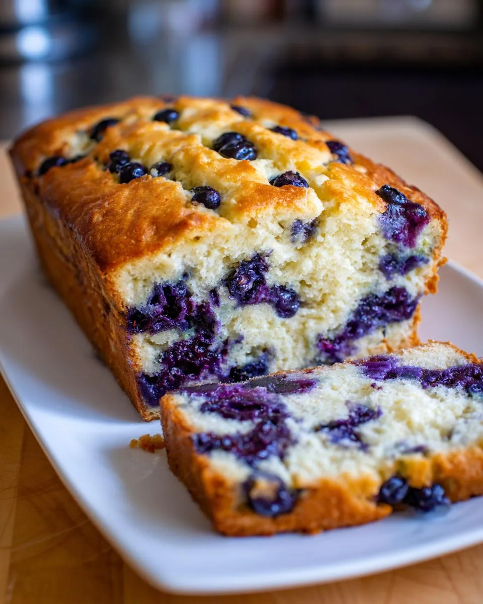 Flourless Blueberry Cottage Cheese Loaf - detail 1