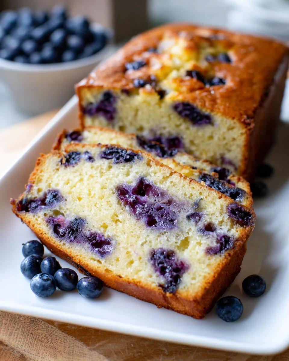Flourless Blueberry Cottage Cheese Loaf - detail 3