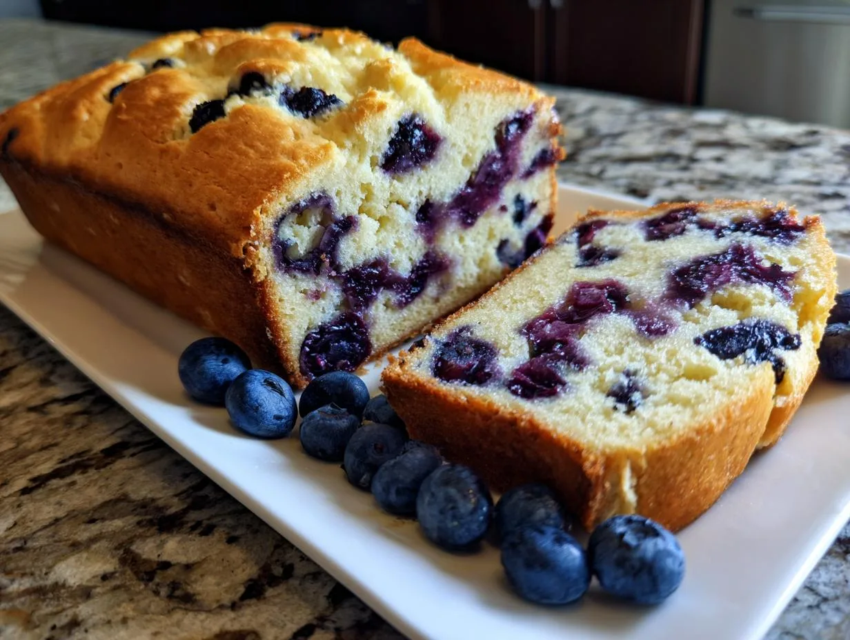 Flourless Blueberry Cottage Cheese Loaf: 5-Star Breakfast