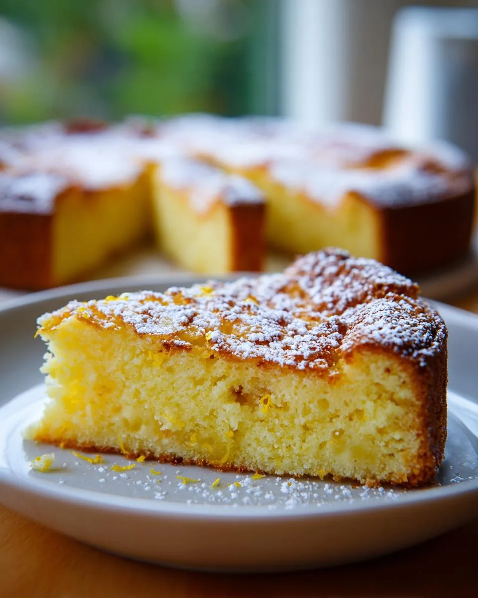 Flourless Ricotta Lemon and Almond Cake - detail 1