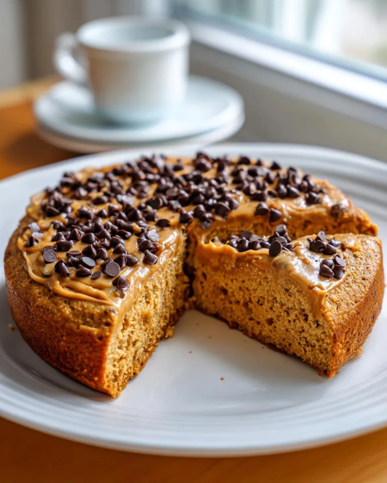 Greek Yogurt Peanut Butter Protein Cake