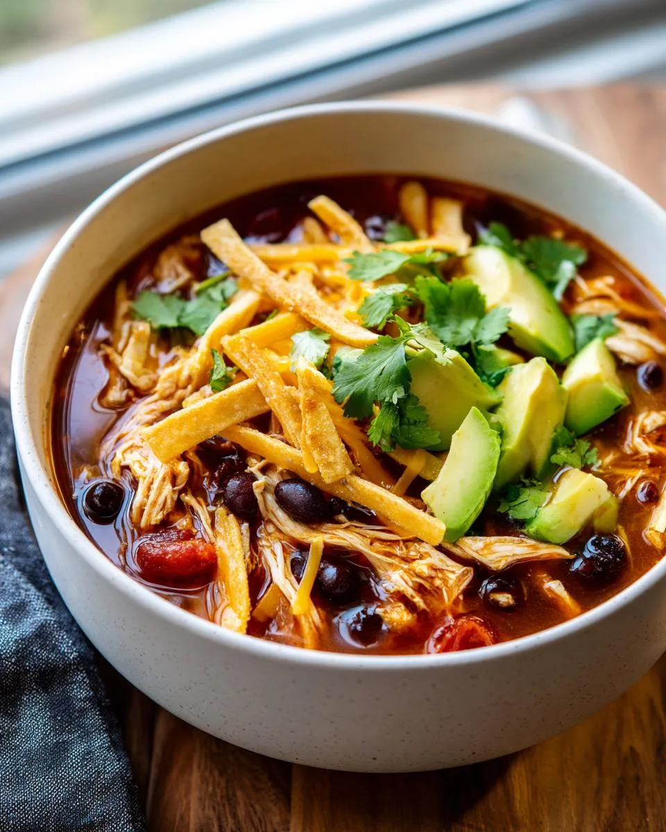 Healthy Chicken Tortilla Soup - detail 1