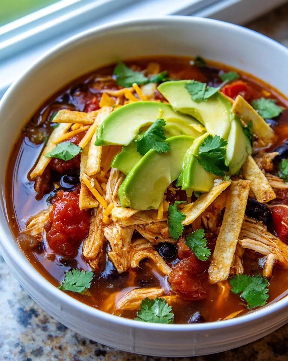 Healthy Chicken Tortilla Soup - detail 2